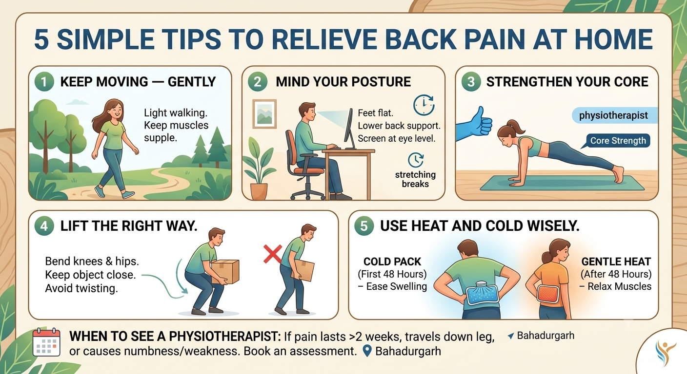 5 Simple Tips to Relieve Back Pain at Home